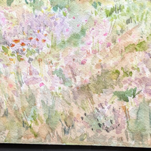 Spring in the Scablands: 9"x12" Original Watercolor Landscape Painting - Picture 5 of 7